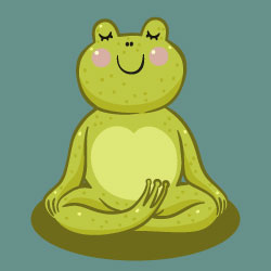 Meditating Frog Practicing Self Control